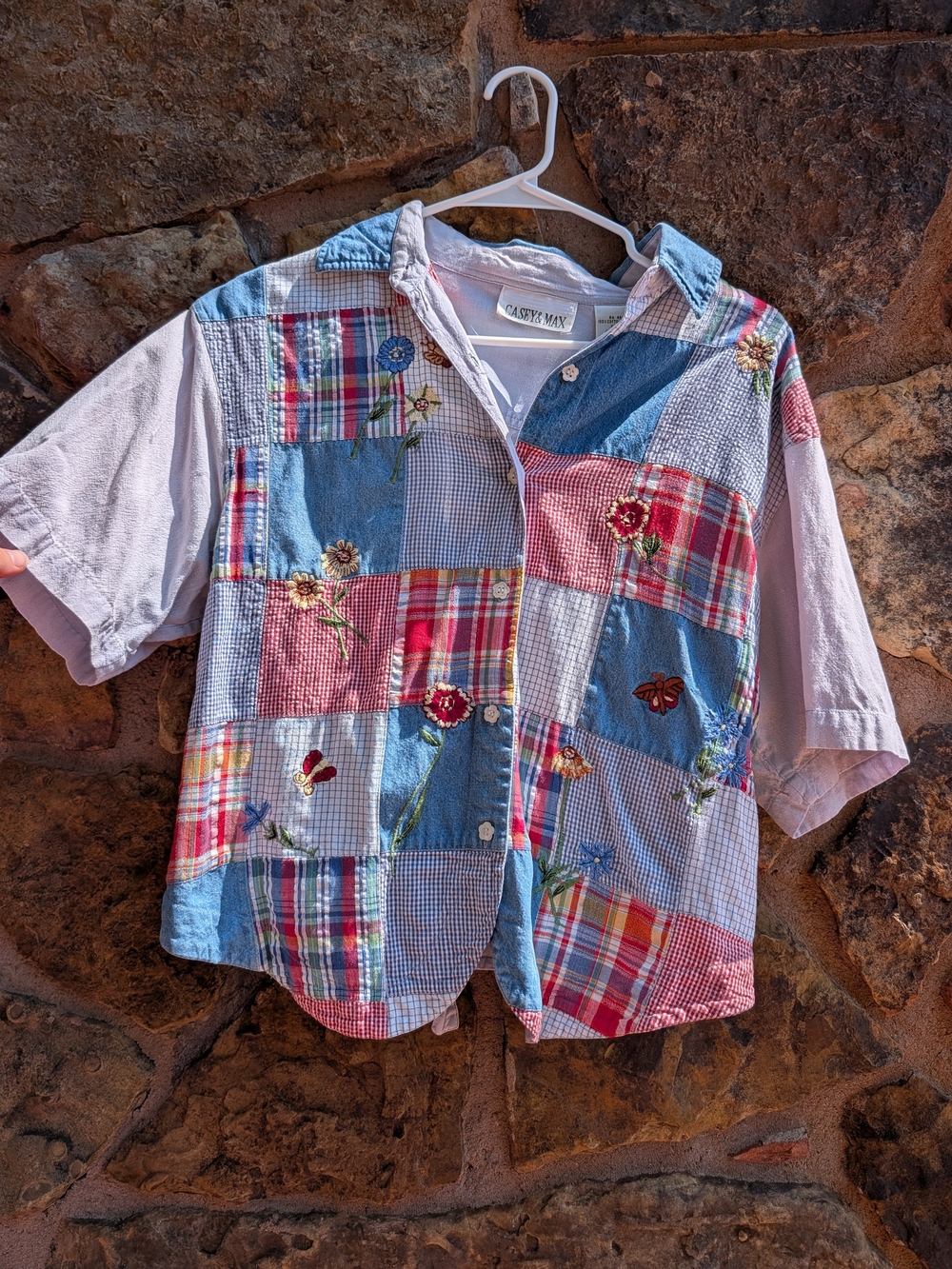 Vintage Patchwork Floral Fun Shirt!